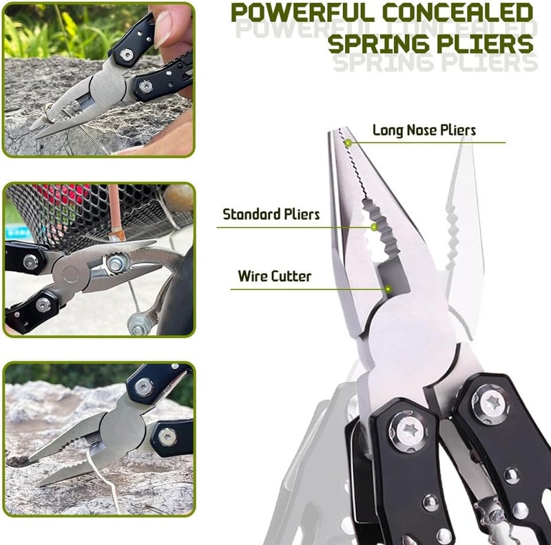 Samest 14 in 1 Multitool Pliers Gives One Whistle as a Gift, Professional Pocket Pliers from Wife Daughter to Father Boyfriend Husband on Christmas, Birthday, Valentine's, Father's Day - - Image 5